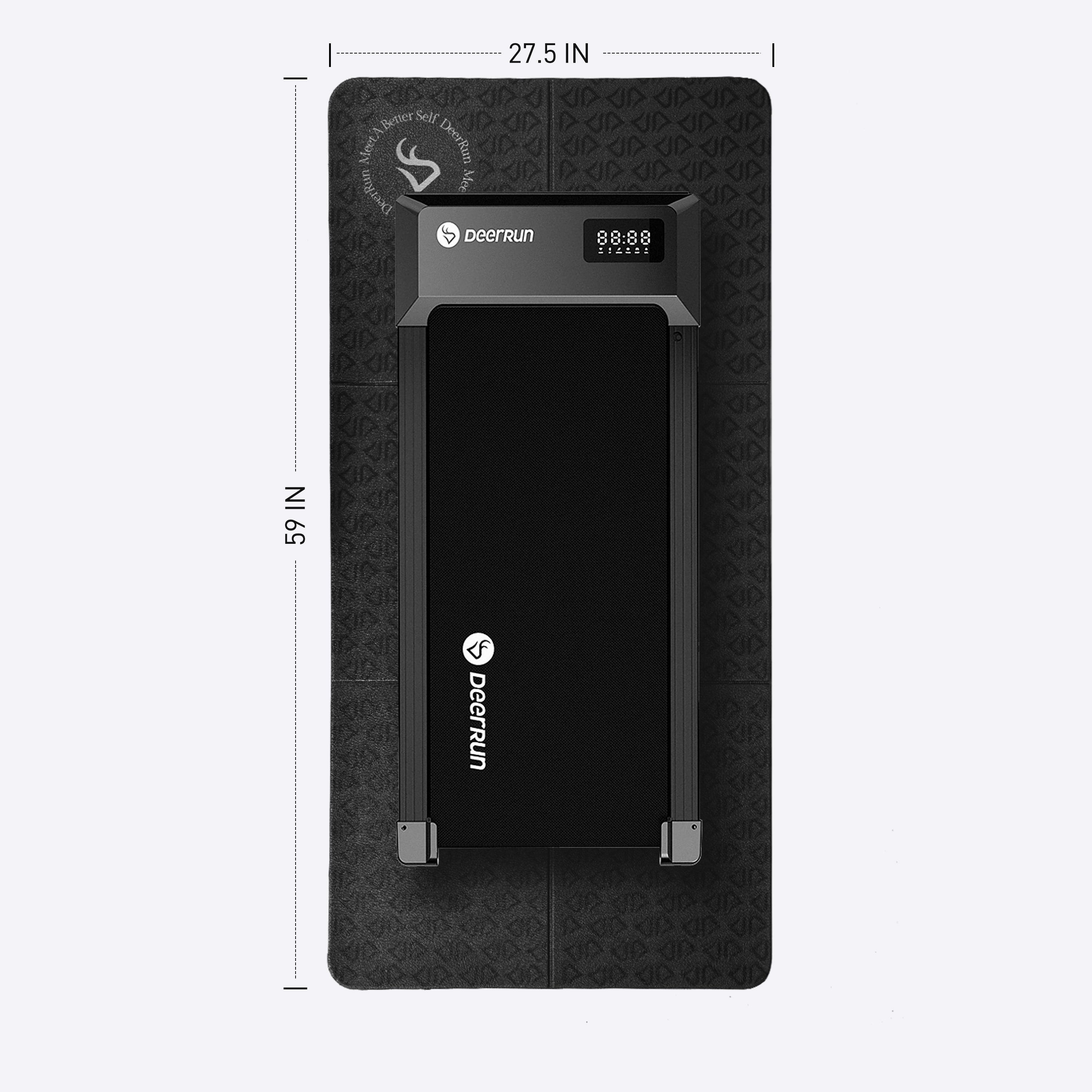 DeerRun® Glory Mat in 6MM Signature PVC, Higher Density Foldable Bike & Treadmill Mat
