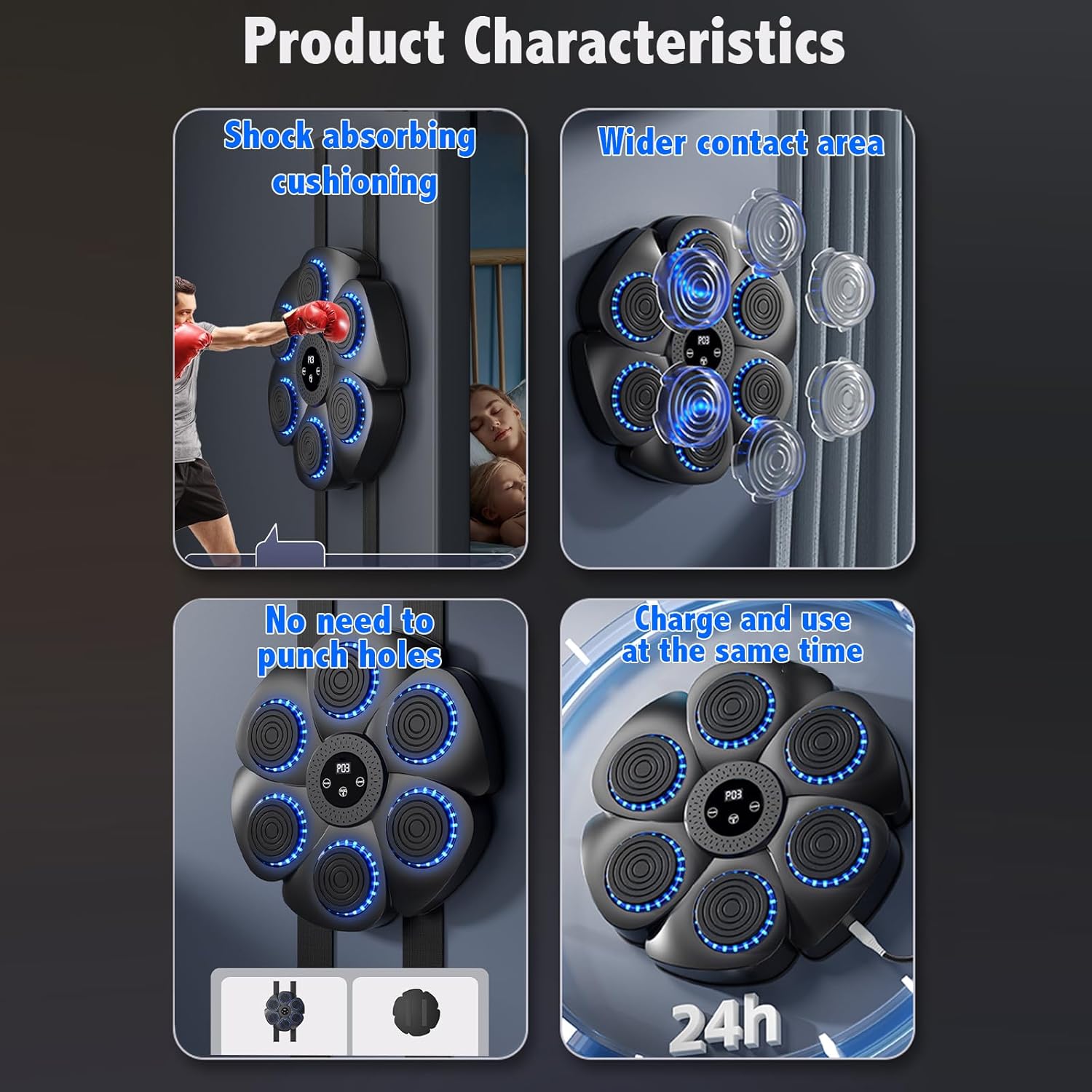 DeerRun® Smart Music Boxing Machine (Gloves and charging cable included)