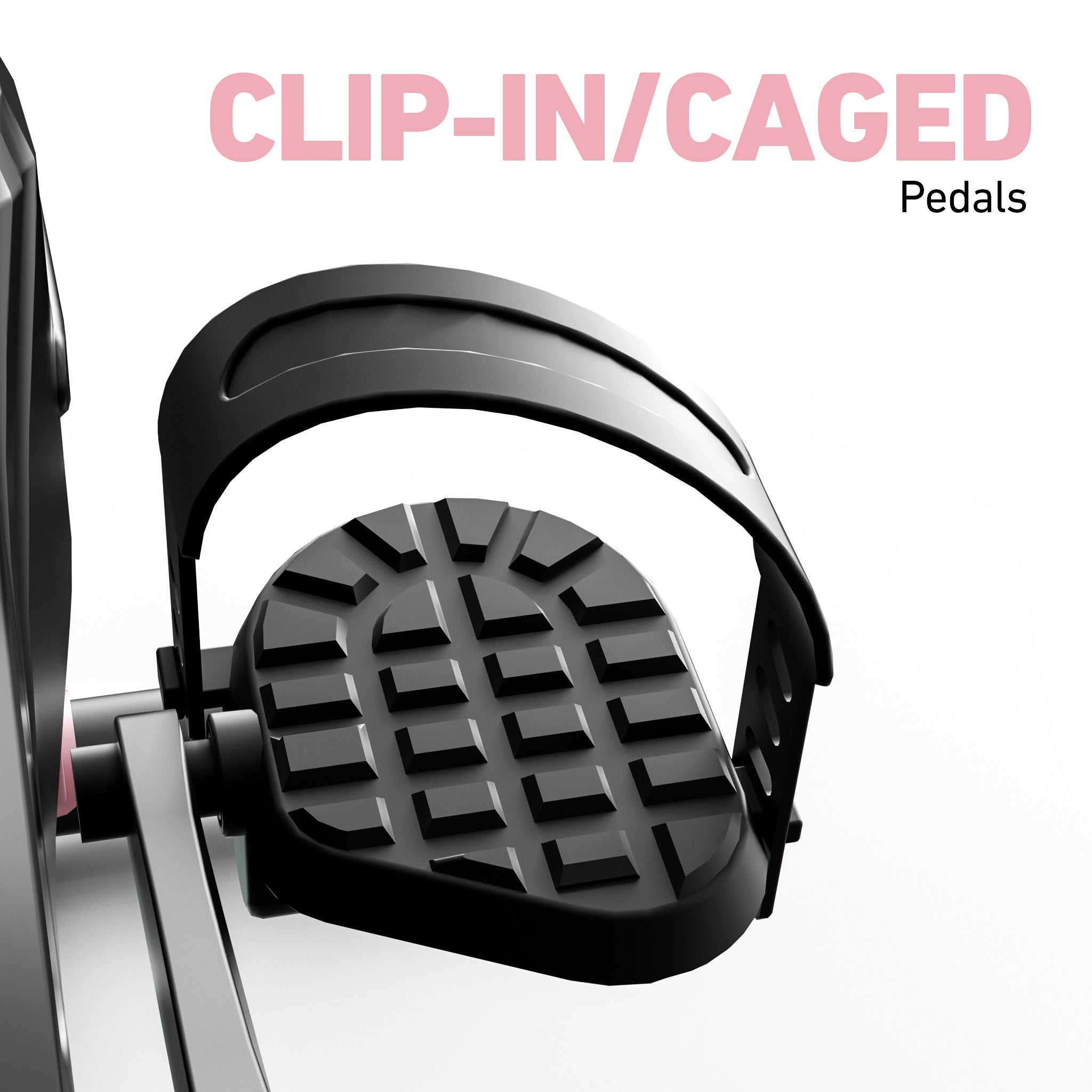 DeerRun S500 Indoor Adjustable Magnetic Resistance Silent Belt Smart Cycling Bike with PitPat App - Pink