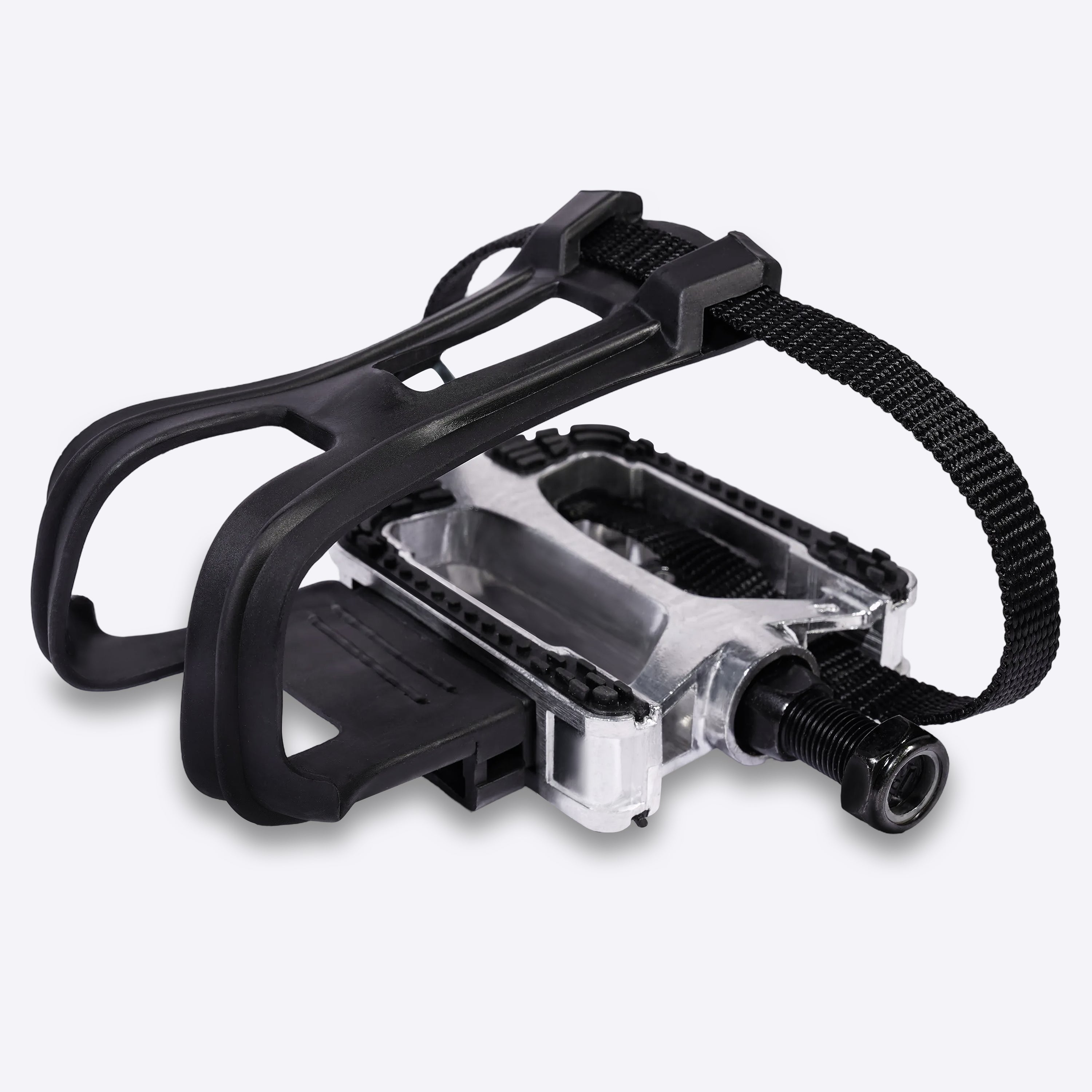 DeerRun® Indoor Bike Pedals with Toe Clip and Straps, Ride with Regular Shoes