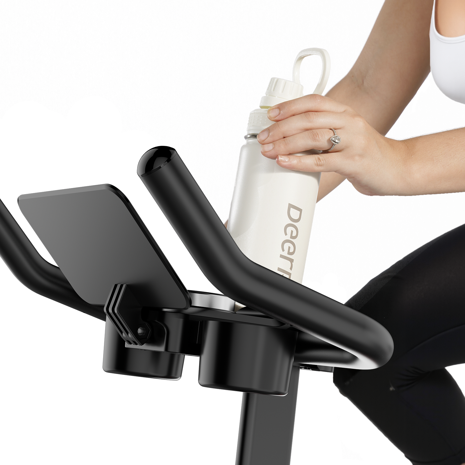 DeerRun S500 Pro King Size Indoor Exercise Bike for Tall Riders 32 Magnetic Resistance, LED Screen