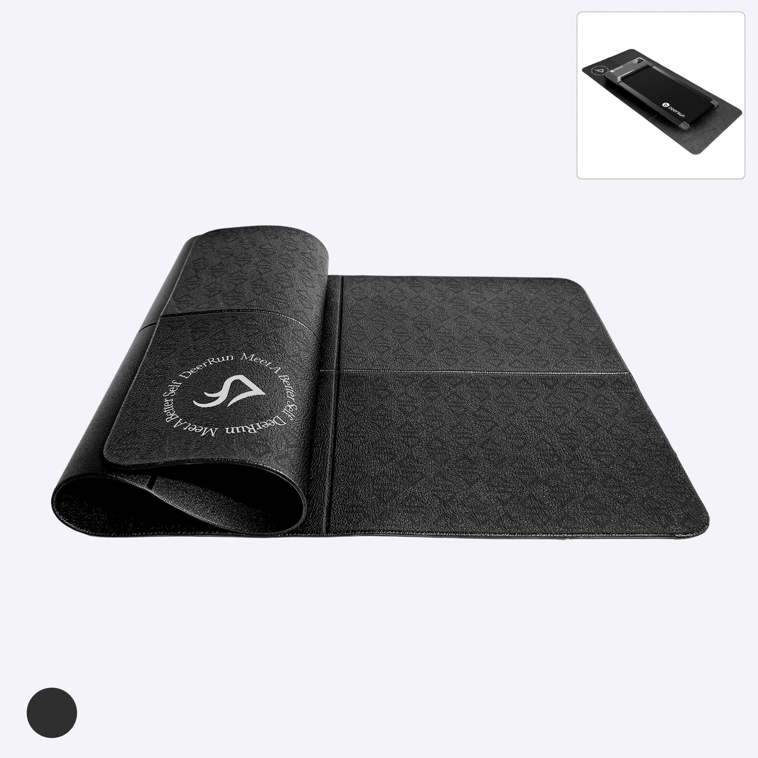 DeerRun® Glory Mat in 6MM Signature PVC, Higher Density Foldable Bike & Treadmill Mat