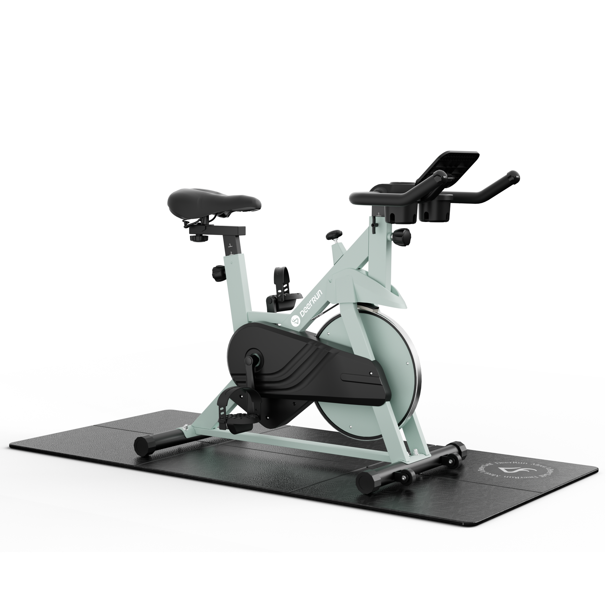 DeerRun® Glory Mat in 6MM Signature PVC, Higher Density Foldable Bike & Treadmill Mat