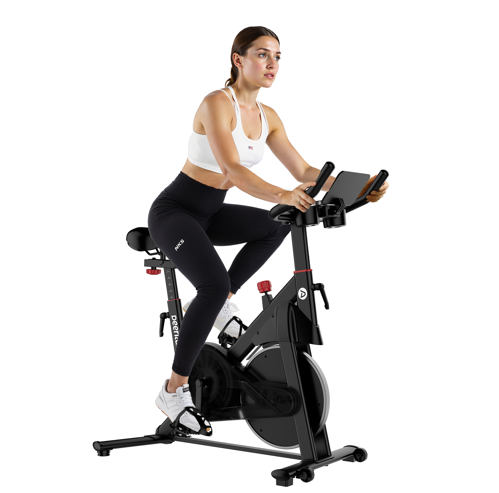 DeerRun S500 Pro King Size Indoor Exercise Bike for Tall Riders 32 Magnetic Resistance, LED Screen