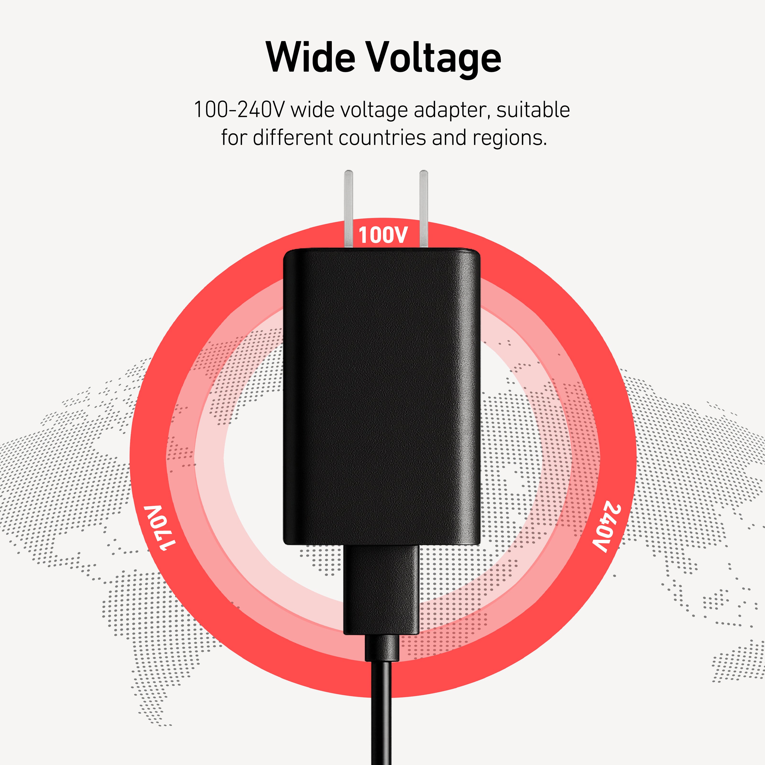 DeerRun® Bike Extension Cord, 10 ft, 5V 2A, with Adapter